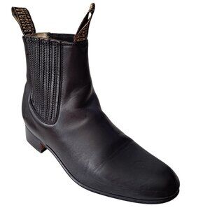Besserro Men's Black Leather Classic Chelsea Boots Botin Size 25